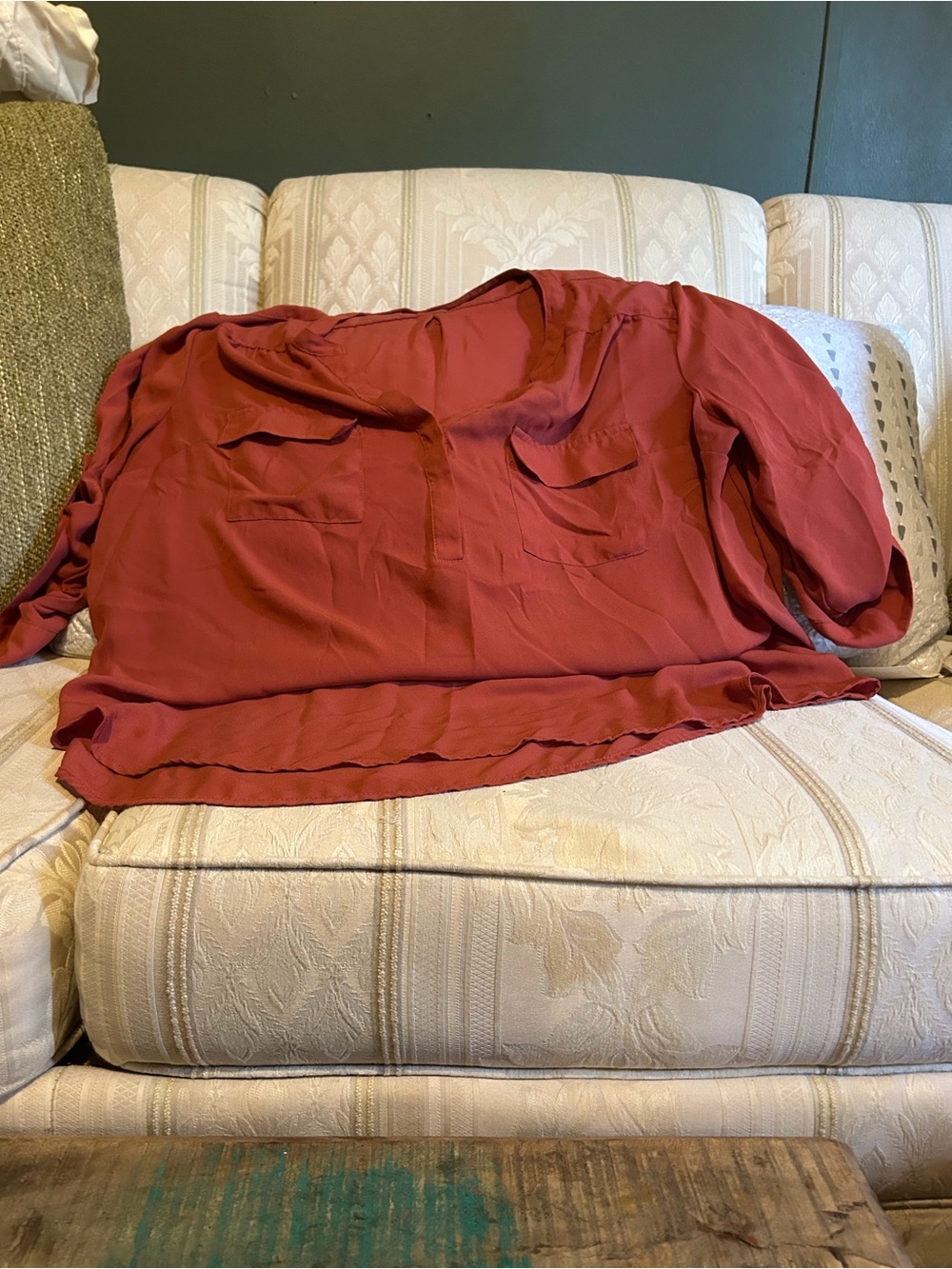 torrid Rust Red Casual Button-Down Shirt